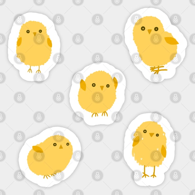 Guess Who Soggy Chick Sticker Pack (Orange) Sticker by casserolestan